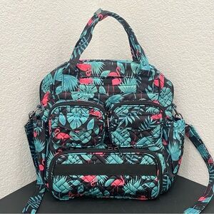 LUG Mini Puddle Jumper Flamingo Tropical Travel Bag Weekender Carry-On Purse Bag